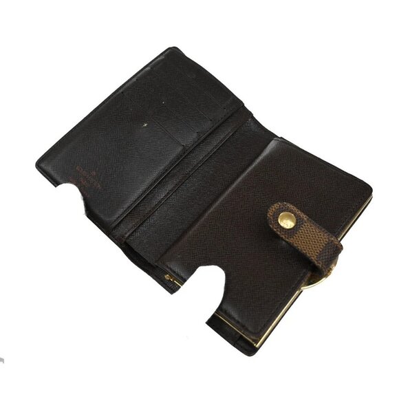 LOUIS VUITTON 3 Set Trifold Wallet Monogram Damier Ebene Leather Brown 60EE788 - Picture 10 of 14